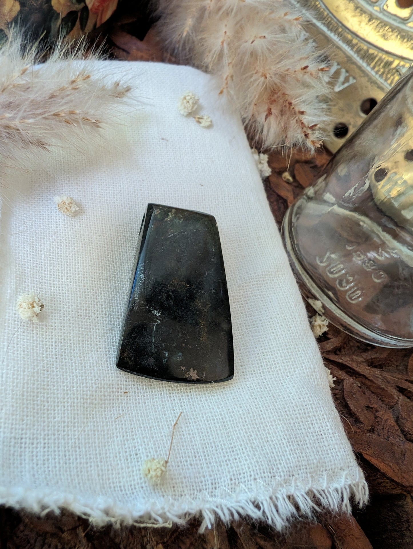 Dark Green Jade Gemstone {Custom Piece}