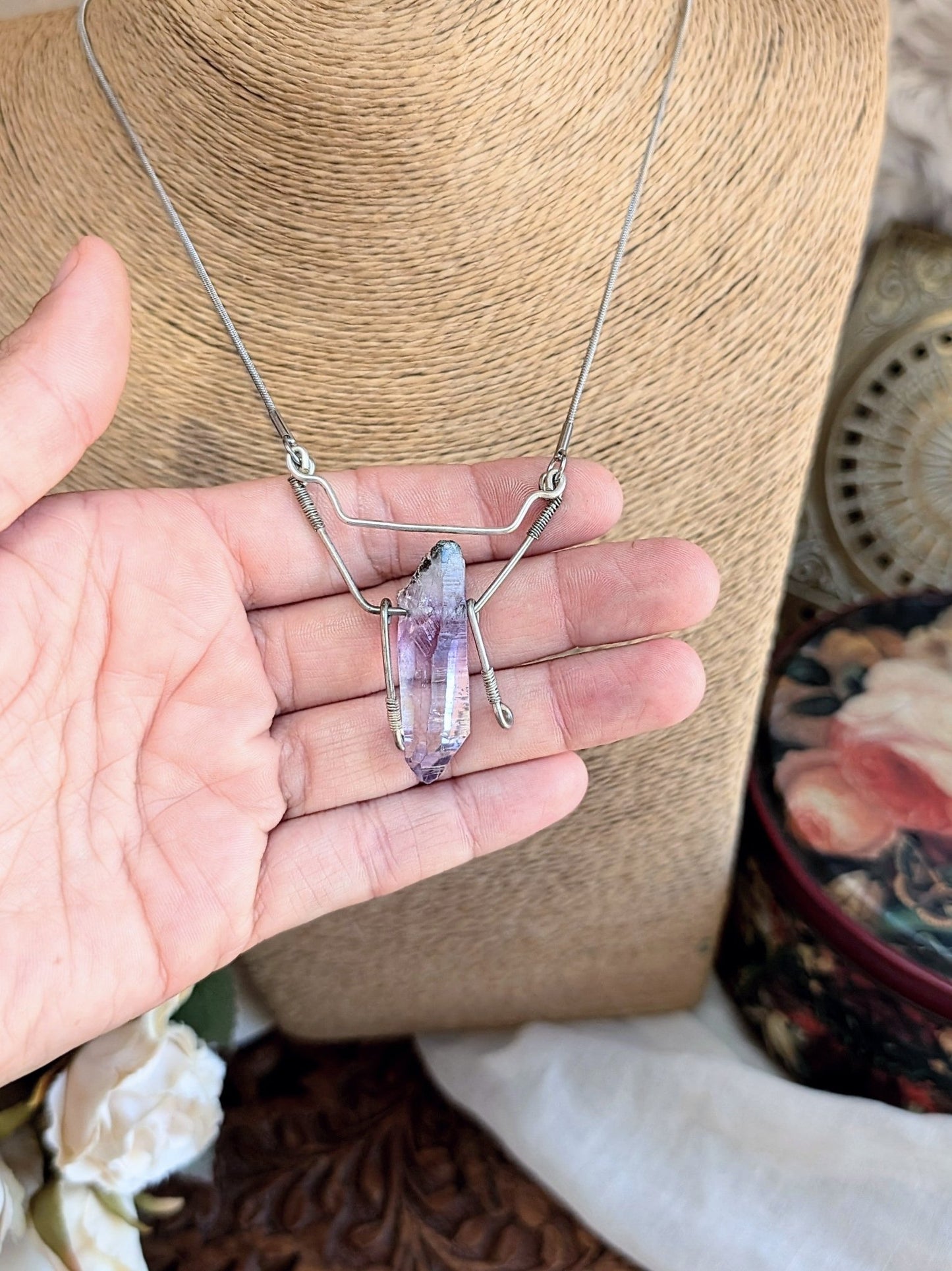 LÏN · Amethyst Necklace · Minimalist Pendant - RÏKST JEWELRY