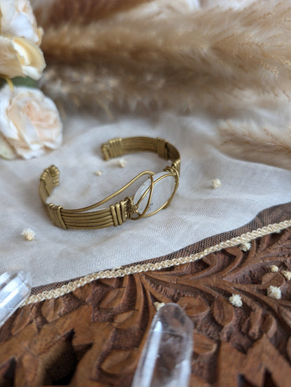 Citrine bracelet styled on wrist — Rikst Jewelry handmade piece